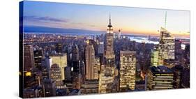 Aerial view of Manhattan, NYC-Vadim Ratsenskiy-Stretched Canvas