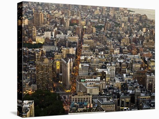 Aerial view of Manhattan, NYC-Michel Setboun-Stretched Canvas