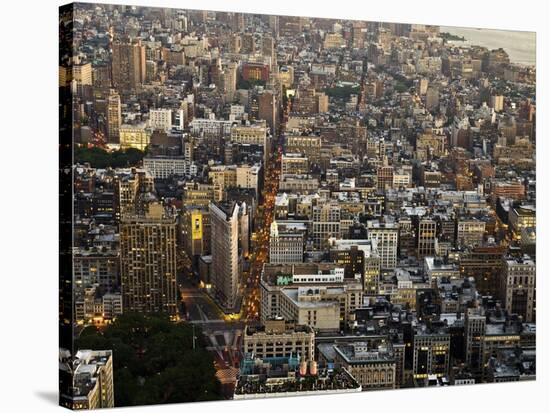 Aerial view of Manhattan, NYC-Michel Setboun-Stretched Canvas