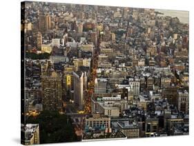 Aerial view of Manhattan, NYC-Michel Setboun-Stretched Canvas