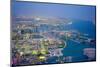 Aerial view of marina, Abu Dhabi, United Arab Emirates.-Keren Su-Mounted Photographic Print