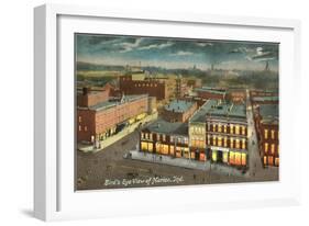 Aerial View of Marion, Indiana-null-Framed Art Print