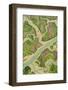 Aerial View of Marshes at Low Tide, Bahía De Cádiz Natural Park, Cádiz, Andalusia, Spain-López-Framed Photographic Print