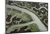 Aerial View of Marshes with Seaweed Exposed at Low Tide, Bahía De Cádiz Np, Andalusia, Spain-López-Mounted Photographic Print