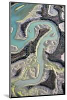 Aerial View of Marshes with Seaweed Exposed at Low Tide, Bahía De Cádiz Np, Andalusia, Spain-López-Mounted Photographic Print