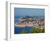 Aerial View of Medieval Walled City, Dubrovnik, Croatia-Lisa S. Engelbrecht-Framed Photographic Print