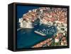 Aerial View of Medieval Walled City, Dubrovnik, Croatia-Lisa S. Engelbrecht-Framed Stretched Canvas