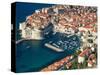 Aerial View of Medieval Walled City, Dubrovnik, Croatia-Lisa S. Engelbrecht-Stretched Canvas