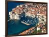 Aerial View of Medieval Walled City, Dubrovnik, Croatia-Lisa S. Engelbrecht-Framed Photographic Print