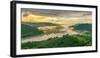 Aerial View of Mekong River and Forest, Thailand-Jakkreethampitakkull-Framed Photographic Print