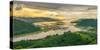 Aerial View of Mekong River and Forest, Thailand-Jakkreethampitakkull-Stretched Canvas