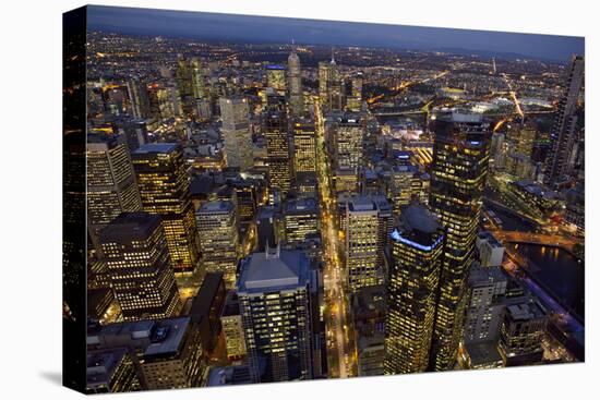 Aerial View of Melbourne-John Gollings-Stretched Canvas