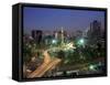 Aerial View of Mexico City at Night, Mexico-Peter Adams-Framed Stretched Canvas