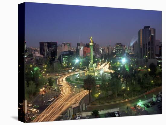 Aerial View of Mexico City at Night, Mexico-Peter Adams-Stretched Canvas