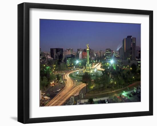 Aerial View of Mexico City at Night, Mexico-Peter Adams-Framed Photographic Print