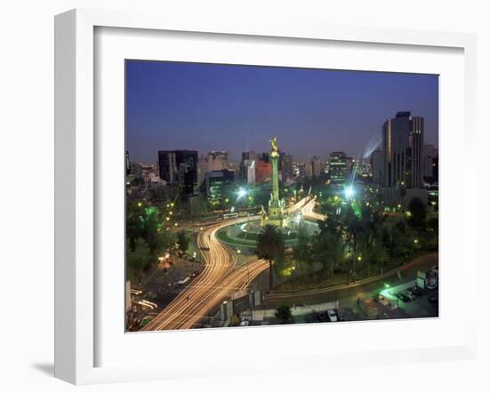 Aerial View of Mexico City at Night, Mexico-Peter Adams-Framed Photographic Print