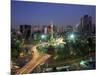 Aerial View of Mexico City at Night, Mexico-Peter Adams-Mounted Photographic Print