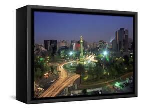 Aerial View of Mexico City at Night, Mexico-Peter Adams-Framed Stretched Canvas