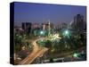 Aerial View of Mexico City at Night, Mexico-Peter Adams-Stretched Canvas