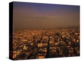 Aerial View of Mexico City, Mexico-Walter Bibikow-Stretched Canvas