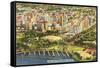 Aerial View of Miami, Florida-null-Framed Stretched Canvas