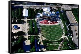Aerial view of Millennium Park, Chicago, Illinois, USA-null-Framed Stretched Canvas