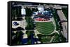 Aerial view of Millennium Park, Chicago, Illinois, USA-null-Framed Stretched Canvas