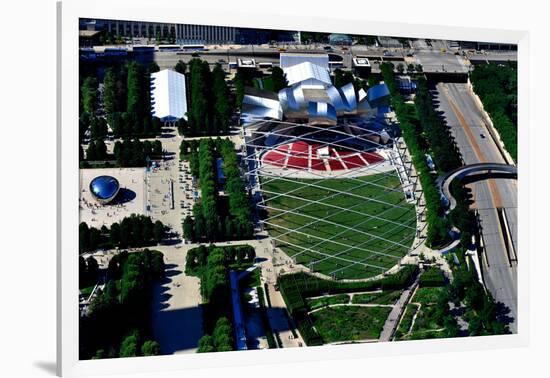 Aerial view of Millennium Park, Chicago, Illinois, USA-null-Framed Photographic Print