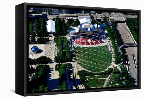 Aerial view of Millennium Park, Chicago, Illinois, USA-null-Framed Stretched Canvas