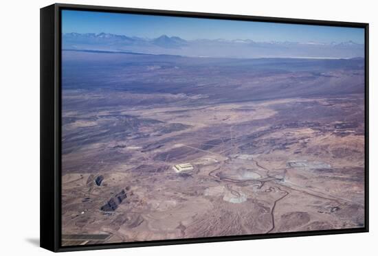 Aerial View of Mine in Atacama Desert in Northern Chile, South America-Kimberly Walker-Framed Stretched Canvas