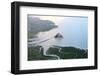 aerial view of Mont Saint Michel at high tide, Manche, France-Tim Mannakee-Framed Photographic Print