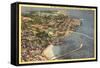 Aerial View of Monterey Bay, California-null-Framed Stretched Canvas