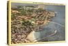 Aerial View of Monterey Bay, California-null-Stretched Canvas