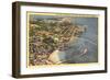 Aerial View of Monterey Bay, California-null-Framed Art Print