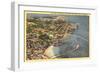 Aerial View of Monterey Bay, California-null-Framed Art Print