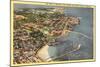 Aerial View of Monterey Bay, California-null-Mounted Art Print