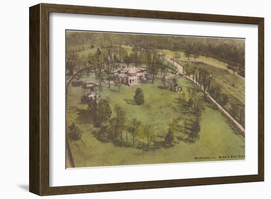 Aerial View of Monticello, Charlottesville, Virginia-null-Framed Art Print