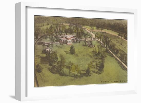 Aerial View of Monticello, Charlottesville, Virginia-null-Framed Art Print