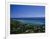 Aerial View of Moorea Showing Village and Reefs-Barry Winiker-Framed Photographic Print