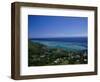 Aerial View of Moorea Showing Village and Reefs-Barry Winiker-Framed Photographic Print