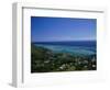 Aerial View of Moorea Showing Village and Reefs-Barry Winiker-Framed Photographic Print