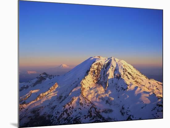 Aerial View of Mount Rainier-Bill Ross-Mounted Photographic Print