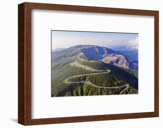 Aerial view of Mount Zao San, Yamagata Prefecture, Honshu, Japan-Christian Kober-Framed Photographic Print