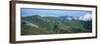 Aerial view of mountain range, Orisson, Pilgrim Road to Santiago de Compostela, Iraty Mountain,...-null-Framed Photographic Print