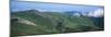 Aerial view of mountain range, Orisson, Pilgrim Road to Santiago de Compostela, Iraty Mountain,...-null-Mounted Photographic Print