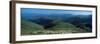 Aerial view of mountain range, Orisson, Pilgrim Road to Santiago de Compostela, Iraty Mountain,...-null-Framed Photographic Print