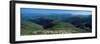 Aerial view of mountain range, Orisson, Pilgrim Road to Santiago de Compostela, Iraty Mountain,...-null-Framed Photographic Print