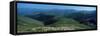 Aerial view of mountain range, Orisson, Pilgrim Road to Santiago de Compostela, Iraty Mountain,...-null-Framed Stretched Canvas