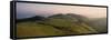 Aerial view of mountain range, Orisson, Pilgrim Road to Santiago de Compostela, Iraty Mountain,...-null-Framed Stretched Canvas