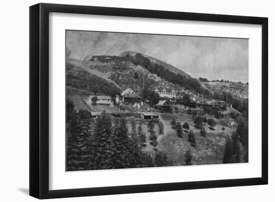 Aerial View of Mountain View Ranch - Santa Cruz, CA-Lantern Press-Framed Art Print